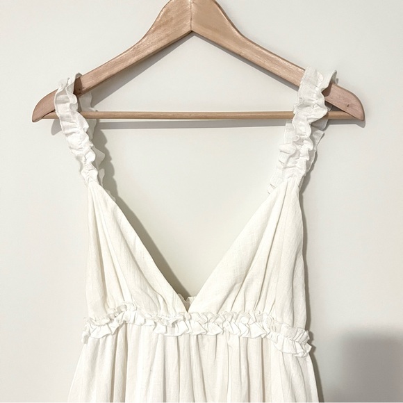 Princess Polly Romeo Tiered Ruffle Mini Dress in White - Picture 9 of 14